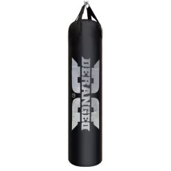 6FT MUAY Thai Punching Bags - Black & Silver "Deranged" By Danger Equipment