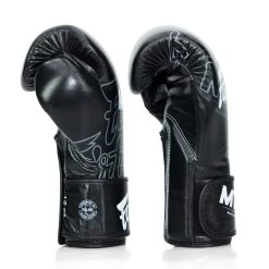 BGV Fairtex X MTGP Black Velcro Boxing Gloves -Knockout Shop bgv fairtex x mtgp black velcro boxing gloves 805383