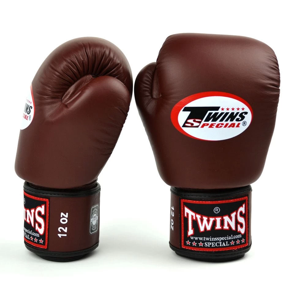 BGVL3 Twins Dark Brown Velcro Boxing Gloves 4 BGVL3 Twins Dark Brown Velcro Boxing Gloves - Image 2