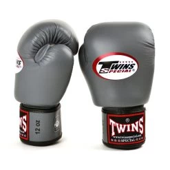 Knockout Shop -Knockout Shop bgvl3 twins grey velcro boxing gloves 129698