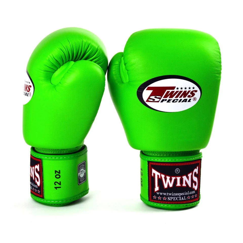BGVL3 Twins Lime Green Velcro Boxing Gloves 4 BGVL3 Twins Lime Green Velcro Boxing Gloves - Image 2