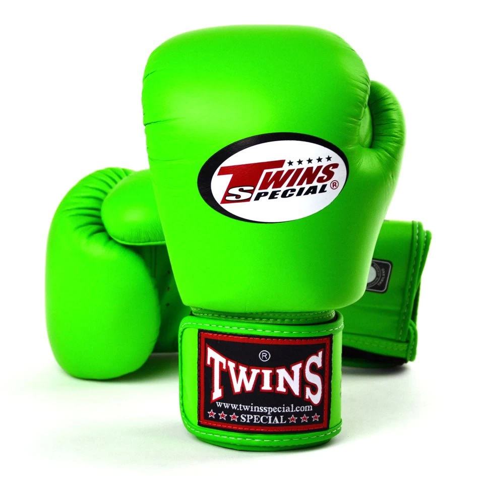 BGVL3 Twins Lime Green Velcro Boxing Gloves 3 BGVL3 Twins Lime Green Velcro Boxing Gloves