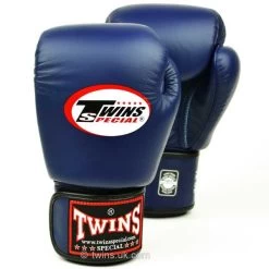 BGVL3 Twins Navy Blue Velcro Boxing Gloves