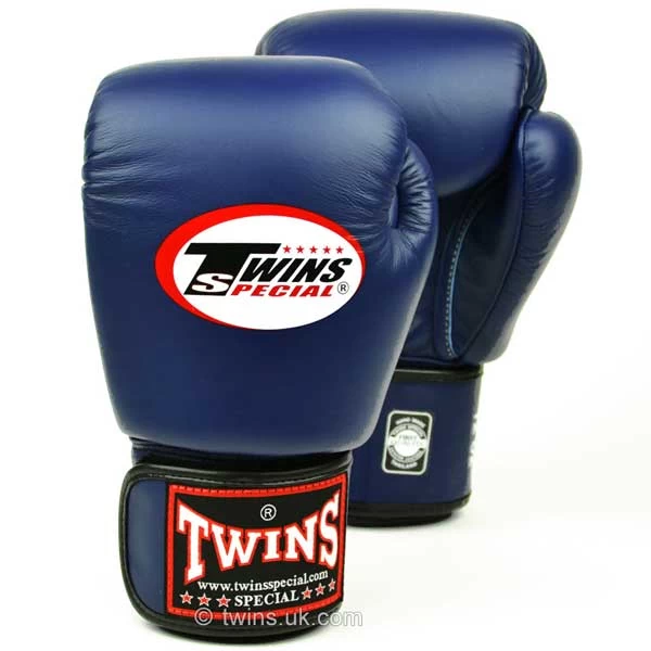 BGVL3 Twins Navy Blue Velcro Boxing Gloves 3 BGVL3 Twins Navy Blue Velcro Boxing Gloves