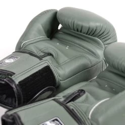 BGVL3 Twins Olive Green Velcro Boxing Gloves -Knockout Shop bgvl3 twins olive green velcro boxing gloves 938622