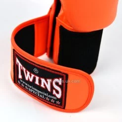 BGVL3 Twins Orange Velcro Boxing Gloves -Knockout Shop bgvl3 twins orange velcro boxing gloves 919624