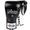 Fairtex Lace-up Sparring Gloves - Black-White