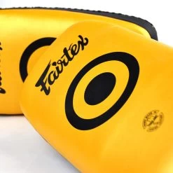 Fairtex Light Weight Thai Kick Pads - Gold -Knockout Shop fairtex light weight thai kick pads gold 928392