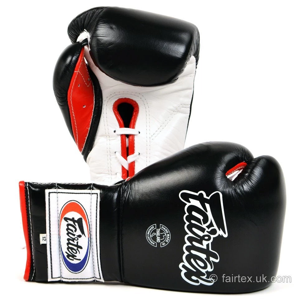 Fairtex Mexican Lace-Up Gloves BGL7 - Black 12oz 3 Fairtex Mexican Lace-Up Gloves BGL7 - Black 12oz
