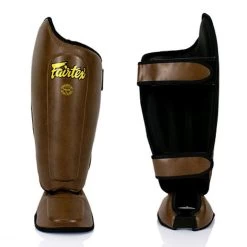 Fairtex Shin Guard SP8 Vintage Brown -Knockout Shop fairtex shin guard sp8 vintage brown 575879