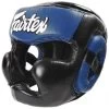 Fairtex Ultimate Full Coverage Headguard - Black And Blue -Knockout Shop fairtex ultimate full coverage headguard black and blue 151907
