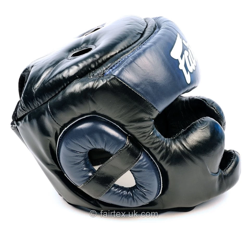 Fairtex Ultimate Full Coverage Headguard - Black And Blue 4 Fairtex Ultimate Full Coverage Headguard - Black And Blue - Image 2