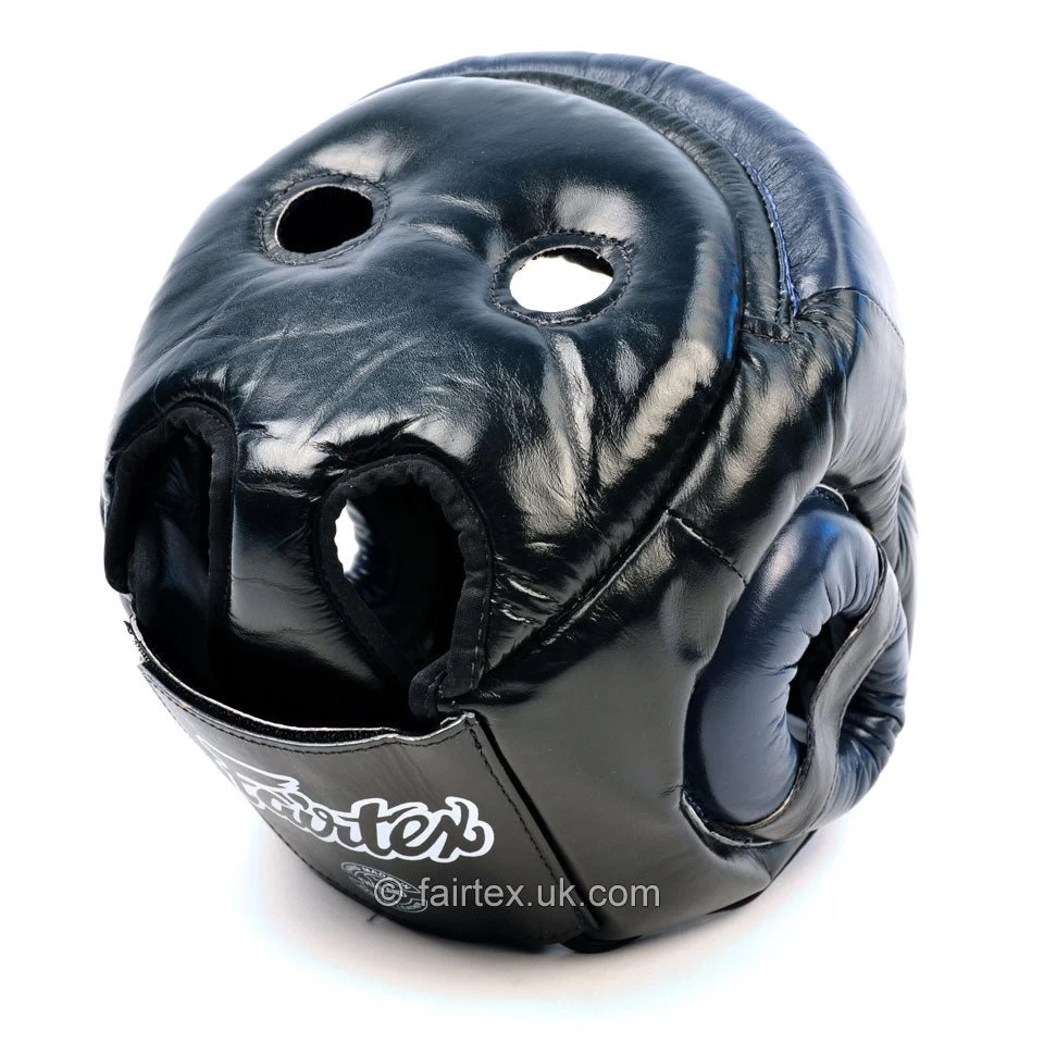 Fairtex Ultimate Full Coverage Headguard - Black And Blue 6 Fairtex Ultimate Full Coverage Headguard - Black And Blue - Image 4
