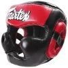 Fairtex Ultimate Full Coverage Headguard - Black And Red -Knockout Shop fairtex ultimate full coverage headguard black and red 588248