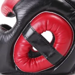 Fairtex Ultimate Full Coverage Headguard - Black And Red -Knockout Shop fairtex ultimate full coverage headguard black and red 623709
