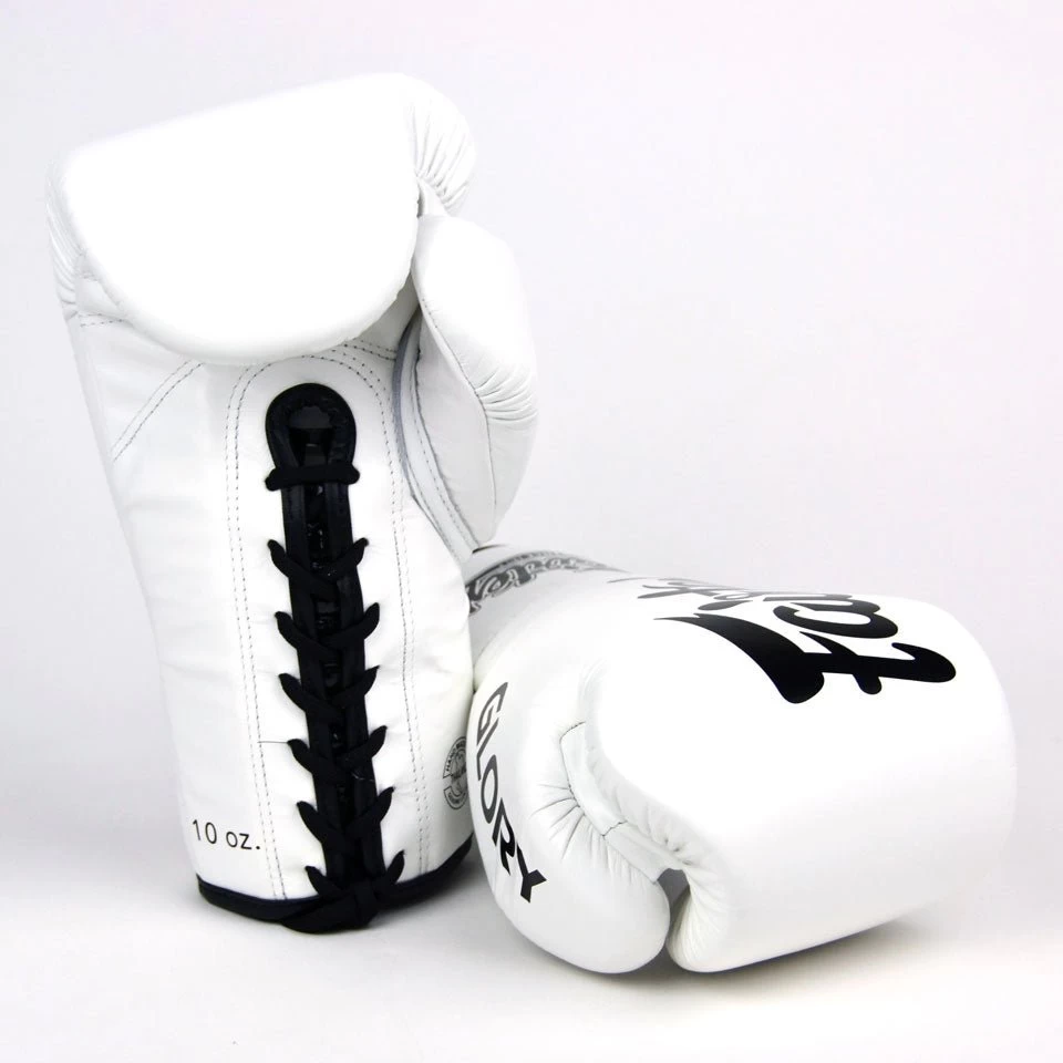 Fairtex X Glory Lace Boxing Gloves - White 5 Fairtex X Glory Lace Boxing Gloves - White - Image 3