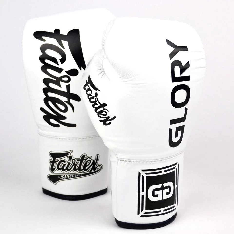 Fairtex X Glory Lace Boxing Gloves - White 4 Fairtex X Glory Lace Boxing Gloves - White - Image 2