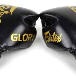 Fairtex X Glory Velcro Boxing Gloves - Black -Knockout Shop fairtex x glory velcro boxing gloves black 806163