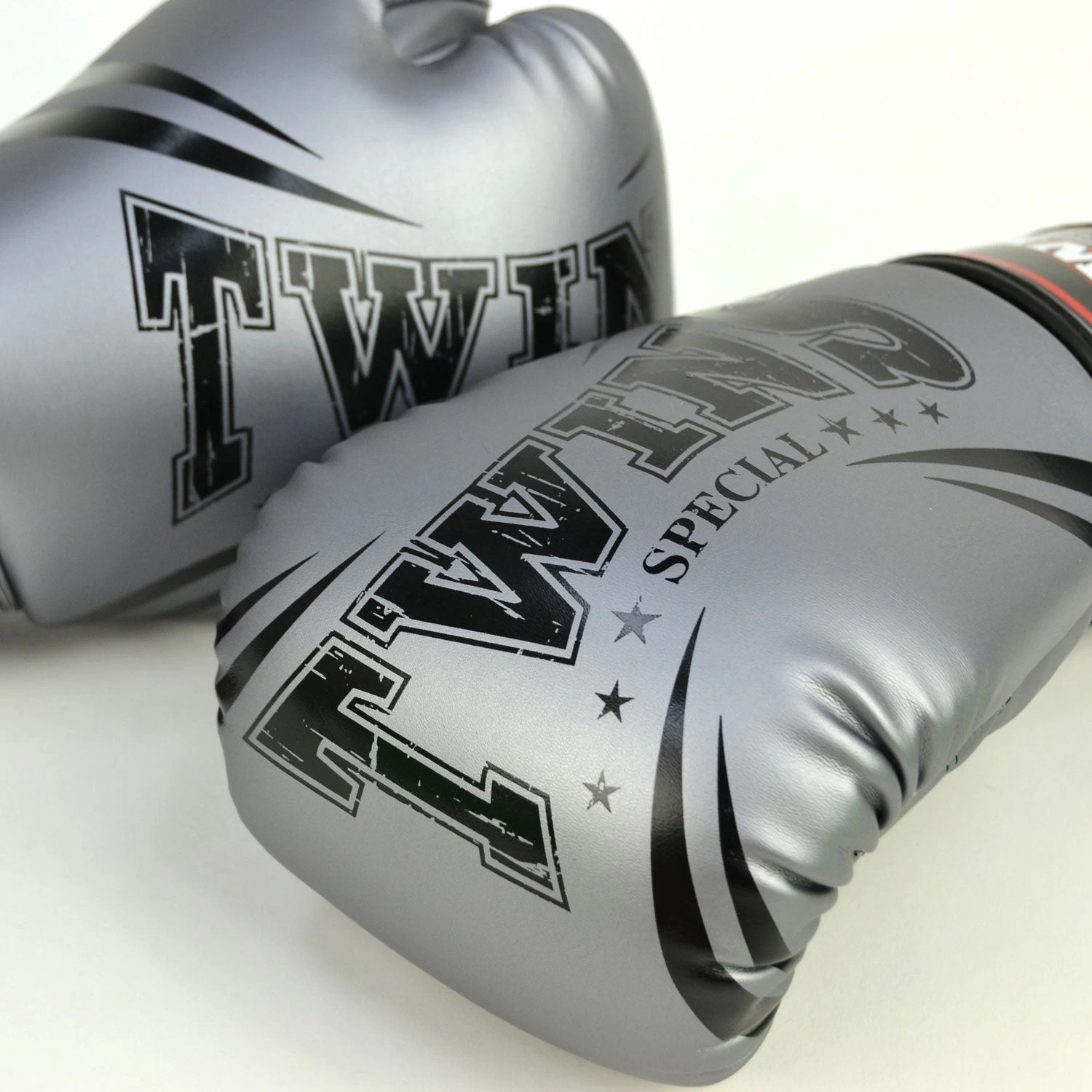 FBGVDM3-TW6 Twins Non-Leather Boxing Gloves Grey 4 FBGVDM3-TW6 Twins Non-Leather Boxing Gloves Grey - Image 2