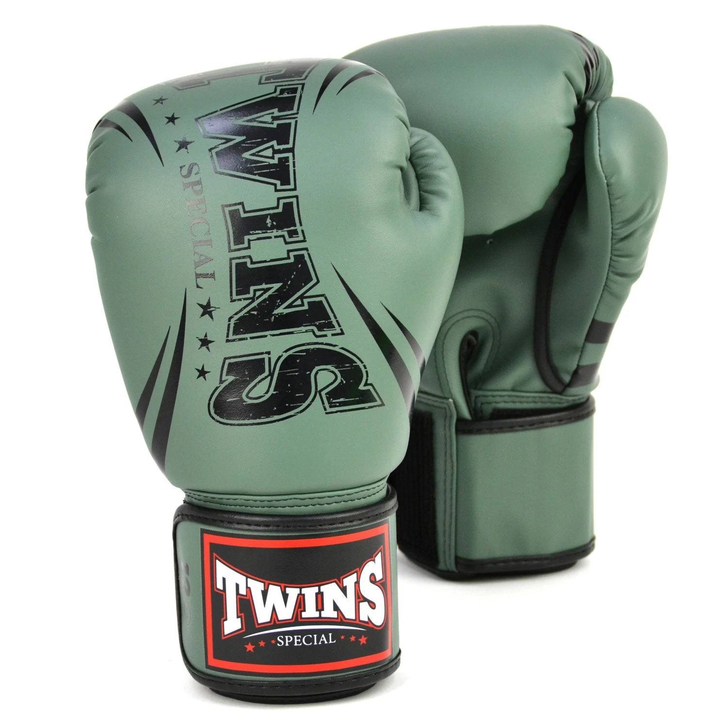FBGVDM3-TW6 Twins Non-Leather Boxing Gloves Olive 3 FBGVDM3-TW6 Twins Non-Leather Boxing Gloves Olive