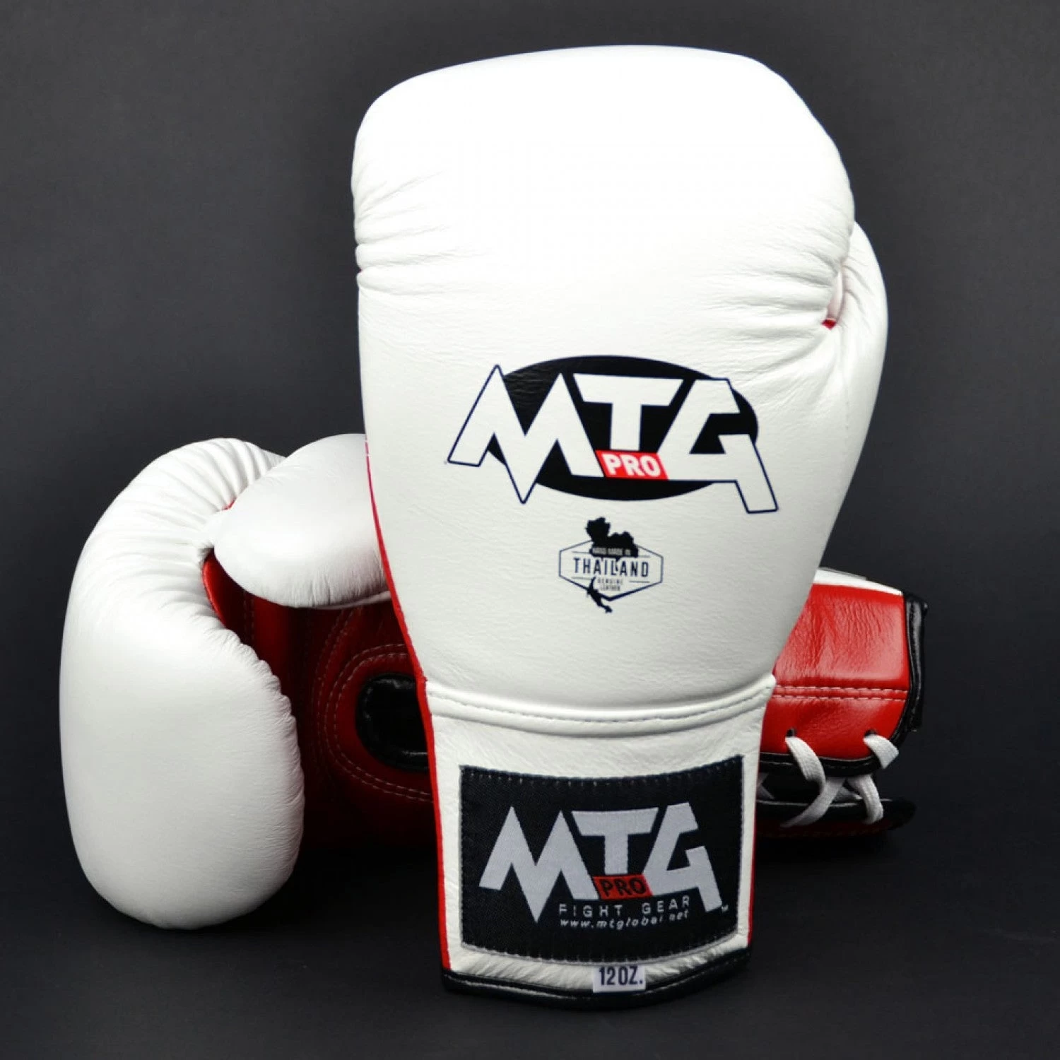 LG2 MTG Pro 3-Tone White Lace-up Boxing Gloves 3 LG2 MTG Pro 3-Tone White Lace-up Boxing Gloves