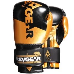 Revgear Pinnacle Boxing Gloves- Black Gold