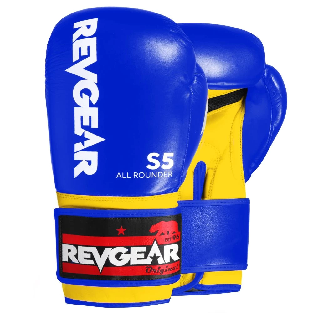 Revgear S5 All Rounder Boxing Glove - Blue Yellow 3 Revgear S5 All Rounder Boxing Glove - Blue Yellow