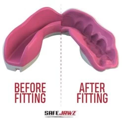 SafeJawz Extro Pink Fangz Mouth Guard -Knockout Shop safejawz extro pink fangz mouth guard 4 8454 p