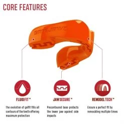 SafeJawz Intro Mouth Guard Fluro Orange -Knockout Shop safejawz intro mouth guard fluro orange 2 8434 p