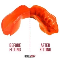 SafeJawz Intro Mouth Guard Fluro Orange -Knockout Shop safejawz intro mouth guard fluro orange 3 8434 p