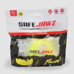 SafeJawz Intro Mouth Guard Fluro Yellow -Knockout Shop safejawz intro mouth guard fluro yellow 4 8438 p