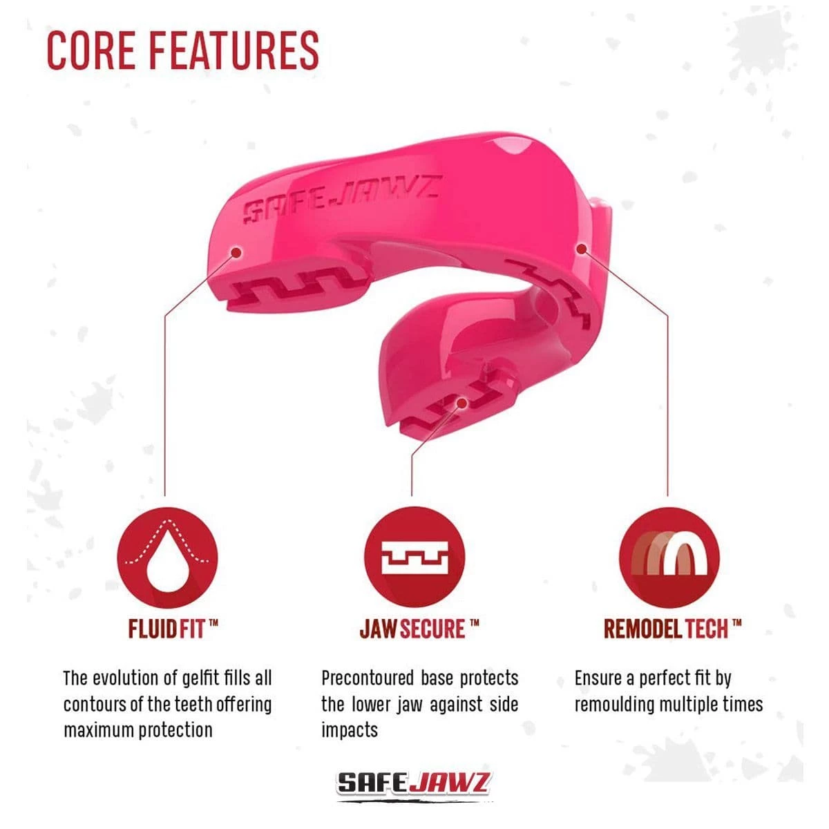 SafeJawz Intro Mouth Guard Pink 4 SafeJawz Intro Mouth Guard Pink - Image 2