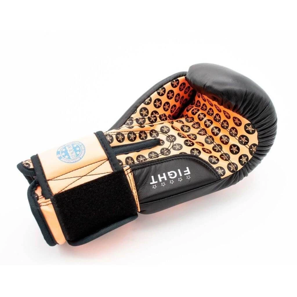 TOP TEN Fight Boxing Gloves Black/Orange 10oz 4 TOP TEN Fight Boxing Gloves Black/Orange 10oz - Image 2