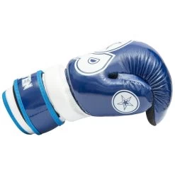 TOP TEN Glossy Block Pointfighter Gloves Blue/White -Knockout Shop top ten glossy block pointfighter gloves blue white 3 6634 p