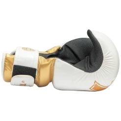 TOP TEN Glossy Block Pointfighter Gloves White/Gold -Knockout Shop top ten glossy block pointfighter gloves white gold 3 6853 p