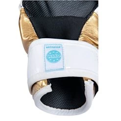 TOP TEN Glossy Block Pointfighter Gloves White/Gold -Knockout Shop top ten glossy block pointfighter gloves white gold 4 6853 p